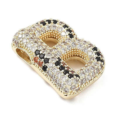 Brass Micro Pave Cubic Zirconia Pendants KK-Z108-02G-B-1