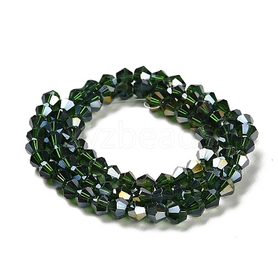 Transparent Electroplate Glass Beads Strands EGLA-A039-T3mm-B25-1