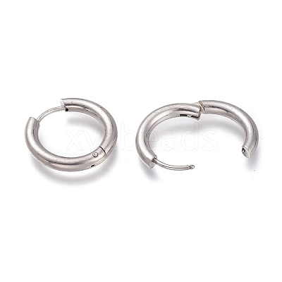 Tarnish Resistant 201 Stainless Steel Huggie Hoop Earrings EJEW-O095-05-04-1