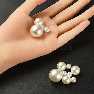High Luster ABS Plastic Imitation Pearl Beads OACR-YW0001-45-1