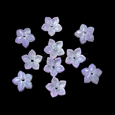 Dyed & Heated Glass Bead Caps GLAA-Z019-02H-1