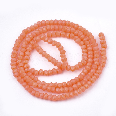 Opaque Solid Color Glass Beads Strands X-GLAA-S178-14A-06-1