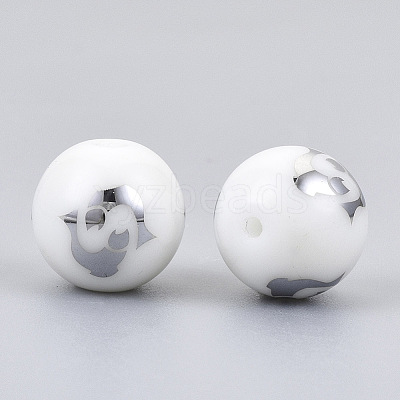 Electroplate Glass Beads EGLA-S178-11C-01-1