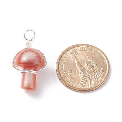 Cat Eye Pendants PALLOY-JF01278-02-1
