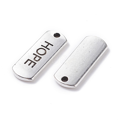 (Defective Closeout Sale: Blister) Tibetan Style Alloy Inspirational Message Pendants TIBEP-XCP0001-02-1