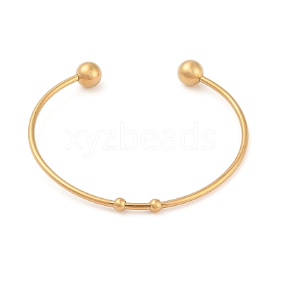 Fashion 304 Stainless Steel Cuff Bangles Torque Bangles BJEW-H473-01M-1