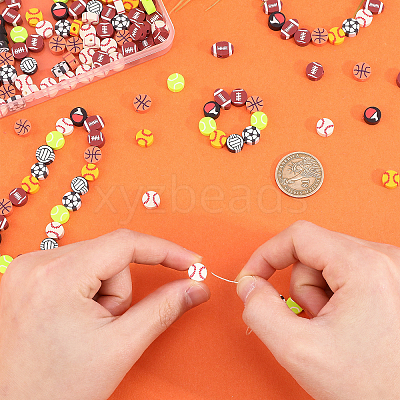 360Pcs 9 Style Handmade Polymer Clay Beads CLAY-DC0001-13-1