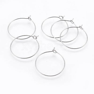 316 Surgical Stainless Steel Hoop Earring Findings STAS-P221-01A-P-1