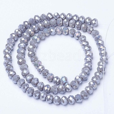 Electroplate Glass Beads Strands EGLA-A034-P2mm-B17-1