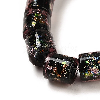 Handmade Dichroic Foil Glass Beads Strands DICH-U001-09I-1