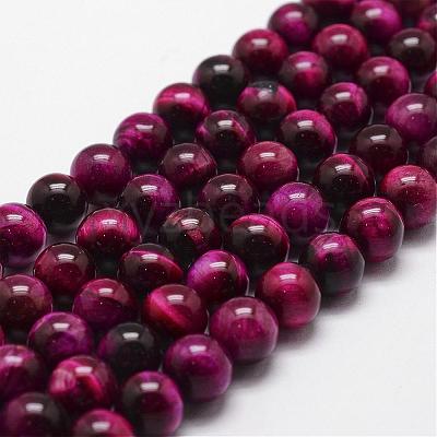 Natural Tiger Eye Bead Strands G-D840-54-8mm-04-1