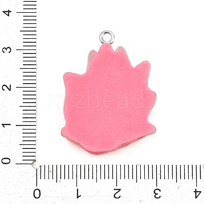 Opaque Resin Imitation Fruit Pendants RE-CBA3138-01C-P-1