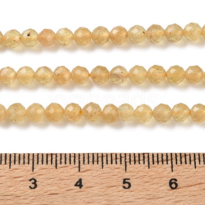 Natural Yellow Apatite Beads Strands GG-CBAE031-A02-4mm-1