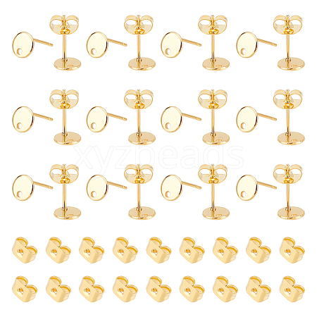 Unicraftale 40Pcs 201 Stainless Steel Stud Earring Findings STAS-UN0042-53-1