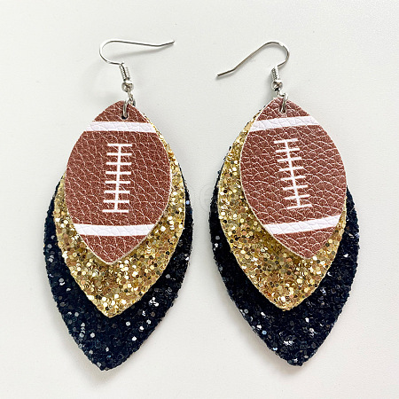 Synthetic Leather Dangle Earrings FS-WG9193E-02-1