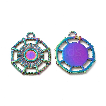 Ion Plating(IP) 304 Stainless Steel Pendant Cabochon Settings STAS-A070-20MC-1