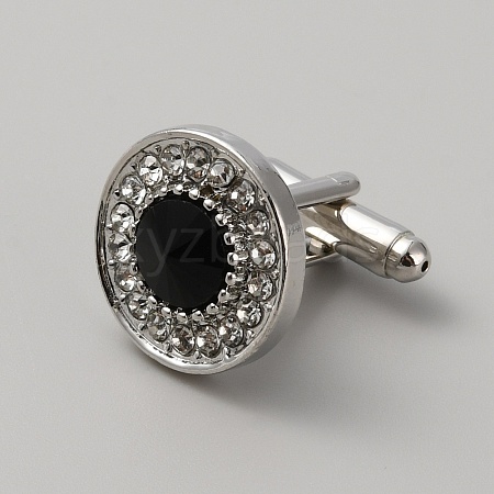 Alloy Micro Pave Cubic Zirconia Cufflinks for Men FIND-WH0110-734-1