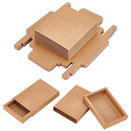 Kraft Paper Storage Gift Drawer Boxes CON-WH0095-56B-1