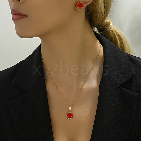 Acrylic Flower Jewelry Set VN0108-1-1