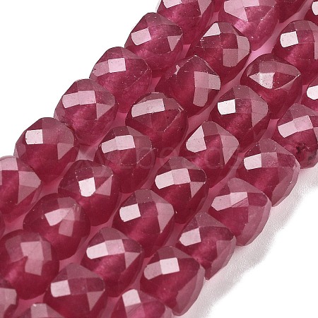 Natural Quartz Imitation Red Corundum Beads Strands G-C179-B09-01-1