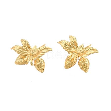 Brass Stud Earring Findings EJEW-G321-10MG-1