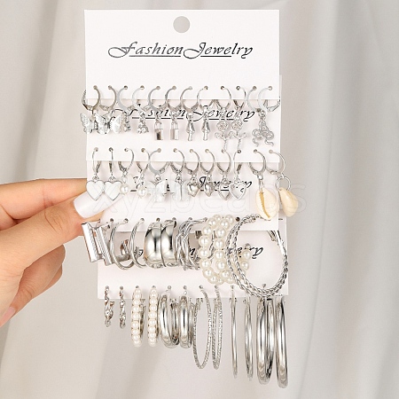 Alloy Hoop Earring Sets PW-WG90169-01-1