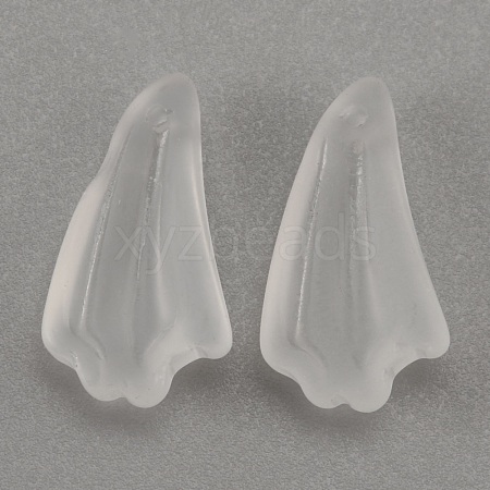 Frosted Glass Pendants GLAA-WH0033-21-1