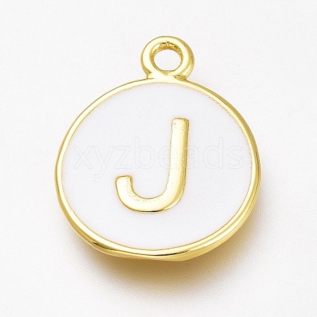 Brass Enamel Pendants KK-H103-01J-G-1