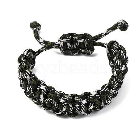 7 Inner Cores Polyester & Spandex Cord Braided Bracelets for Men Women BJEW-JB12571-02-1