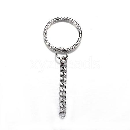 Tarnish Resistant 304 Stainless Steel Split Key Rings STAS-G085-13-1