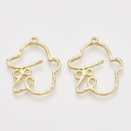 Alloy Open Back Bezel Pendants X-PALLOY-S121-83-1