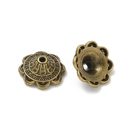 Tibetan Style Alloy Bead Caps TIBE-P003-81A-AB-1