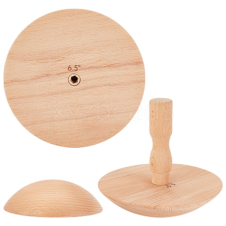 Wood Mushroom Anvil Set DIY-WH0542-07-1