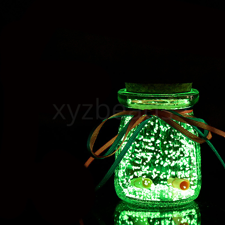 Luminous Glass Wishing Bottle with Random Color Ribbon LUMI-PW0004-067D-1