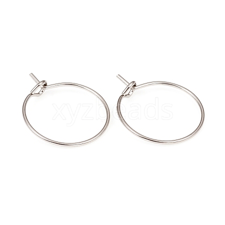 316L Surgical Stainless Steel Hoop Earring Findings STAS-G229-07P-08A-1