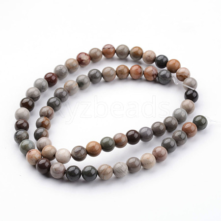 Natural Ocean Jasper Bead Strands G-K152-06-10mm-1