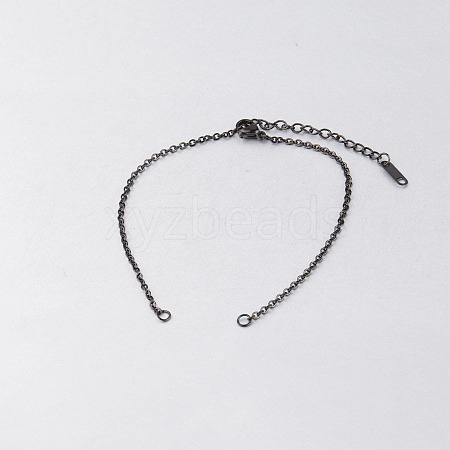 304 Stianless Steel Cable Chain Bracelet Making STAS-CJC0003-20B-1