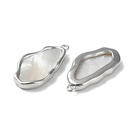 Natural White Shell Pendants BSHE-Z003-02P-1