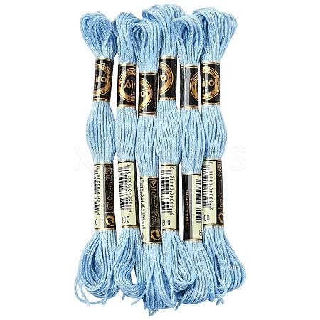 6Bundles Polyester Embroidery Floss OCOR-YW0001-25E-1