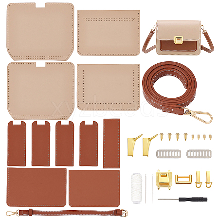DIY PU Imitation Leather Crossbody Bag Making Kits DIY-WH0308-256A-1