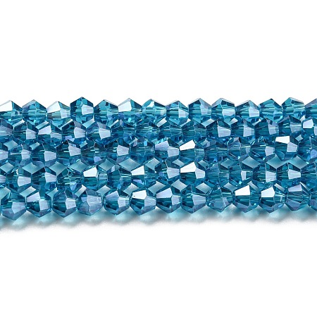 Transparent Electroplate Glass Beads Strands LS-GLAA-F029-4mm-C01-1