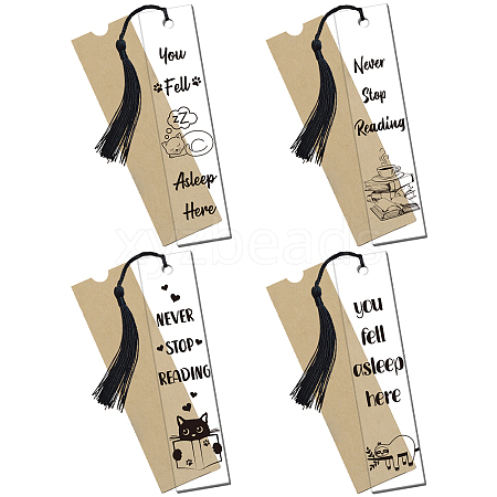 GLOBLELAND 4Pcs Acrylic Bookmarks AJEW-GL0001-73C-1