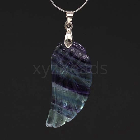 Natural Fluorite Pendants WI-PW0001-085T-1