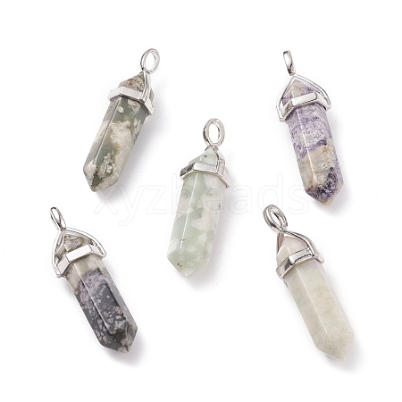 Natural Peace Jade Pointed Pendants G-M378-01P-A14-1