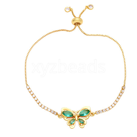 Chic and Minimalist Butterfly Bracelet with Sparkling Zircon Stones ST3787764-1