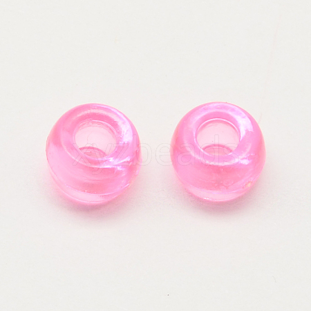 Transparent Acrylic European Beads MACR-Q156-02G-1