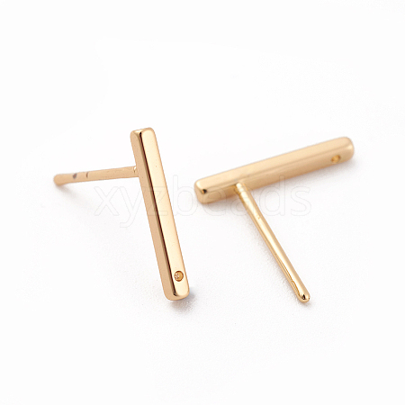 Brass Stud Earring Findings X-KK-S345-252G-1