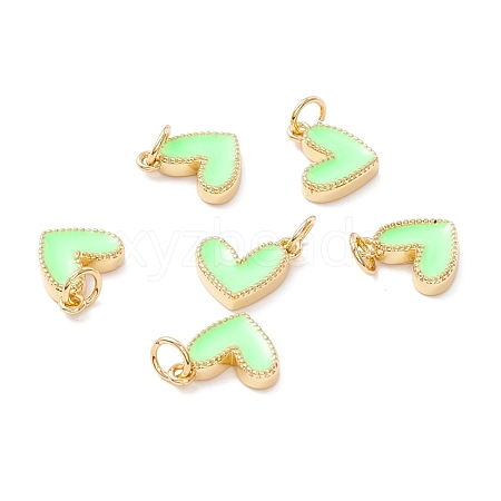 Rack Plating Brass Enamel Charms KK-D073-27G-01-1