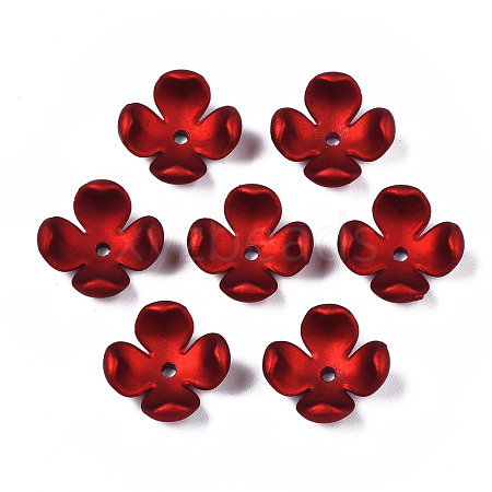 Rubberized Style Opaque Acrylic Bead Caps X-ACRP-T010-03-1