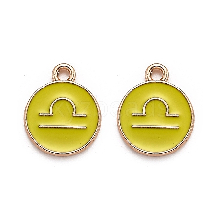 Alloy Enamel Pendants LS-ENAM-S124-01B-14K-1